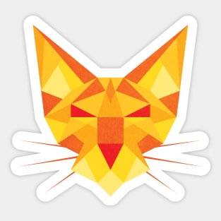 Geometric Minimalist Cat Sticker